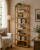 Regał bukowy na książki 8 półek 223x50x25 cm dzielony