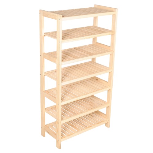 Regał drewniany sosnowy 7 półek 133x70x33 cm