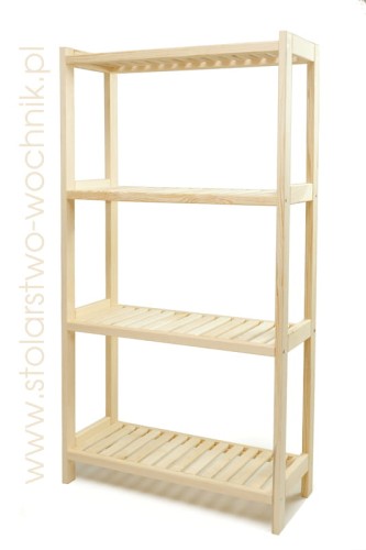 Regał drewniany sosnowy 4 półki 133x80x43 cm